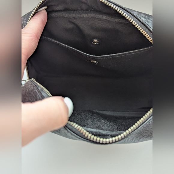 NWOT Coach Black Zippered  Leather Toiletry/Travel/Cosmetic/Case/Bag - Picture 9 of 12